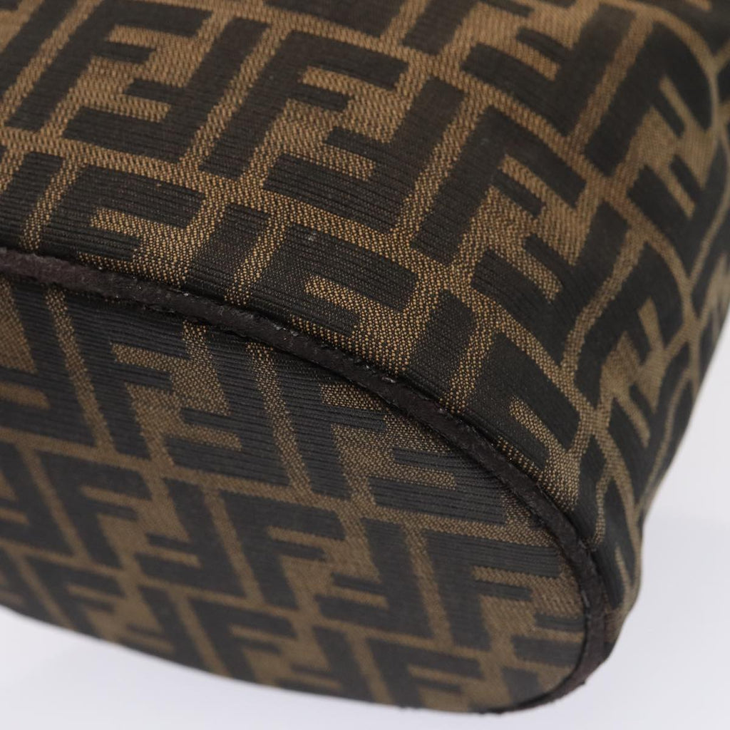 FENDI Zucca Canvas Vanity Pouch Brown Blackbs16396