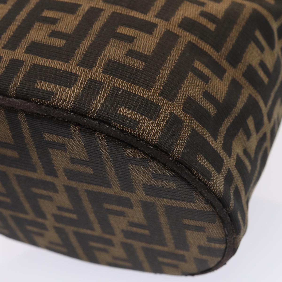 FENDI Zucca Canvas Vanity Pouch Brown Blackbs16396