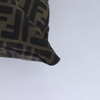 FENDI Zucca Canvas Shoulder Bag Brown Blackbs16397