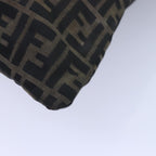 FENDI Zucca Canvas Shoulder Bag Brown Blackbs16397