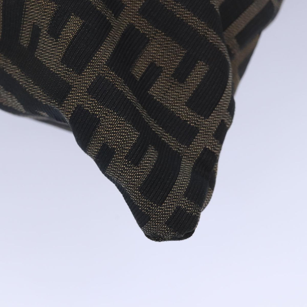 FENDI Zucca Canvas Shoulder Bag Brown Blackbs16397