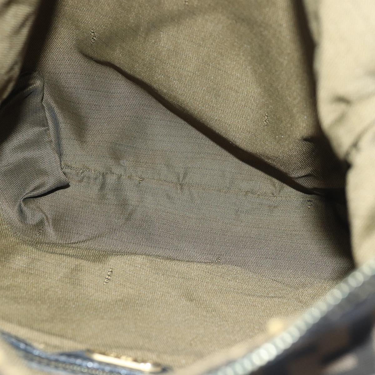 FENDI Zucca Canvas Shoulder Bag Brown Blackbs16397