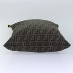 FENDI Zucca Canvas Shoulder Bag Brown Blackbs16397