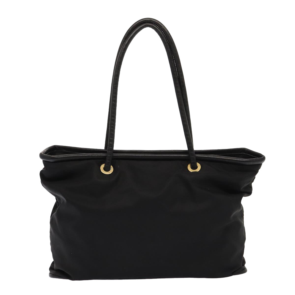 CELINE Hand Bag Nylon Black Auth bs16617