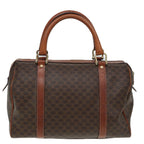 CELINE Macadam Canvas Hand Bag PVC Leather Brown Auth bs16703