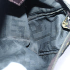 FENDI Zucca Canvas Pouch Brown Blackbs16772