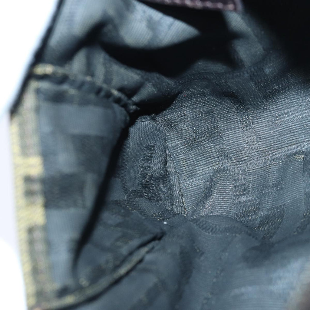 FENDI Zucca Canvas Pouch Brown Blackbs16772