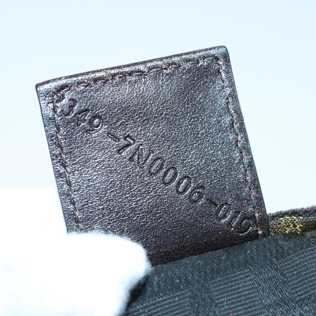 FENDI Zucca Canvas Pouch Brown Blackbs16772