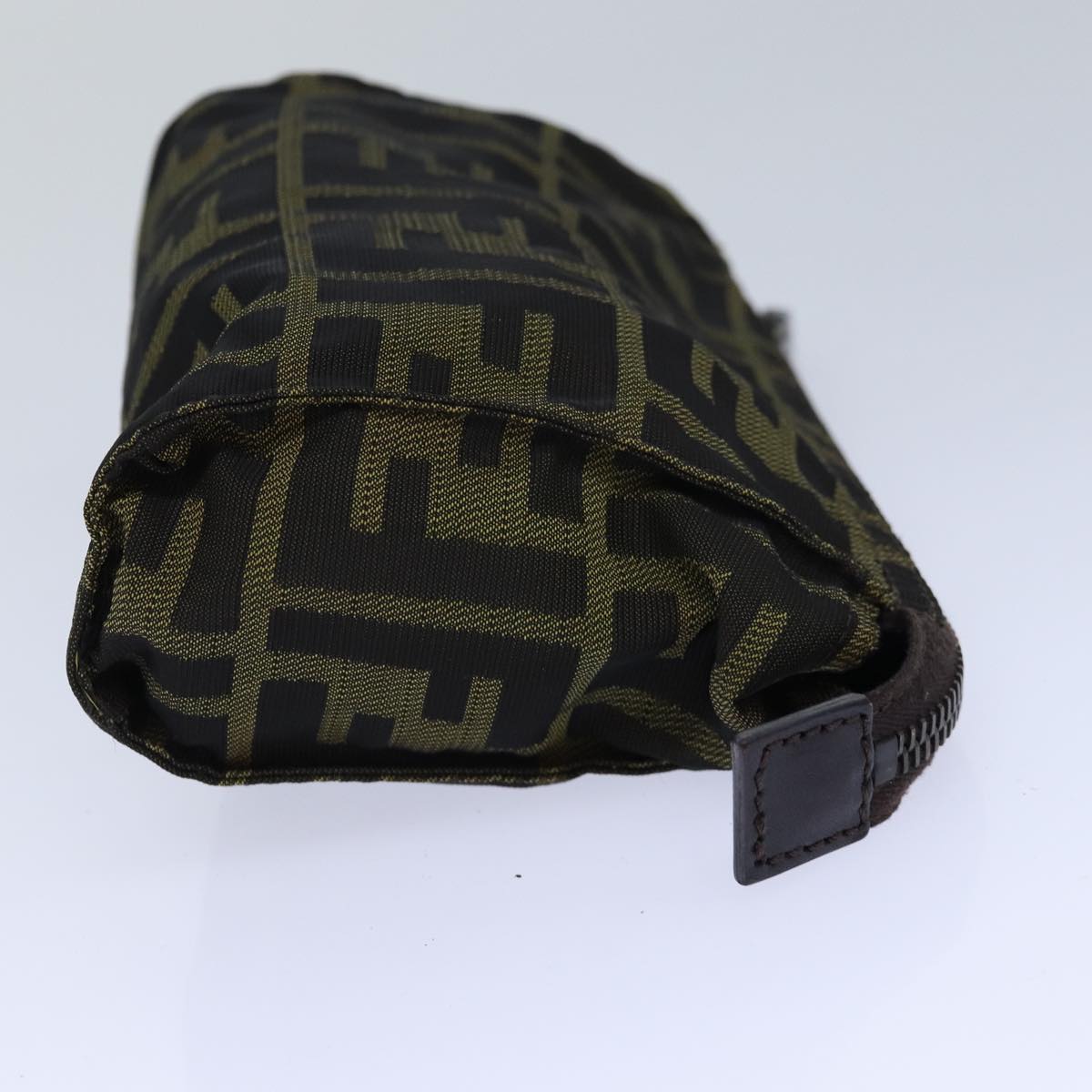 FENDI Zucca Canvas Pouch Brown Blackbs16772
