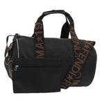 FENDI Hand Bag Canvas 2way Black Brownbs16831