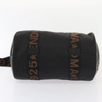 FENDI Hand Bag Canvas 2way Black Brownbs16831