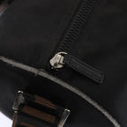 FENDI Hand Bag Canvas 2way Black Brownbs16831