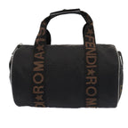 FENDI Hand Bag Canvas 2way Black Brownbs16831