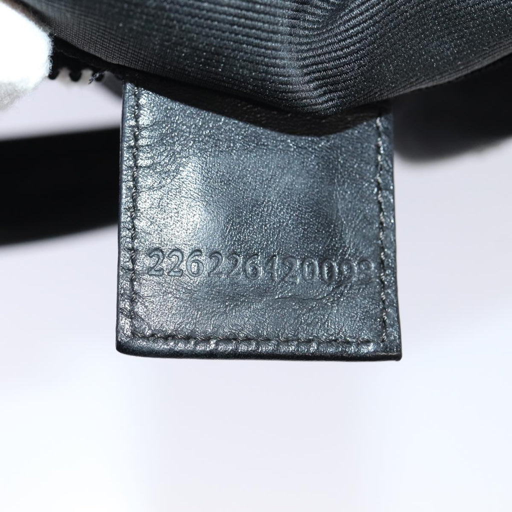 FENDI Hand Bag Canvas 2way Black Brownbs16831