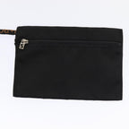 FENDI Hand Bag Canvas 2way Black Brownbs16831