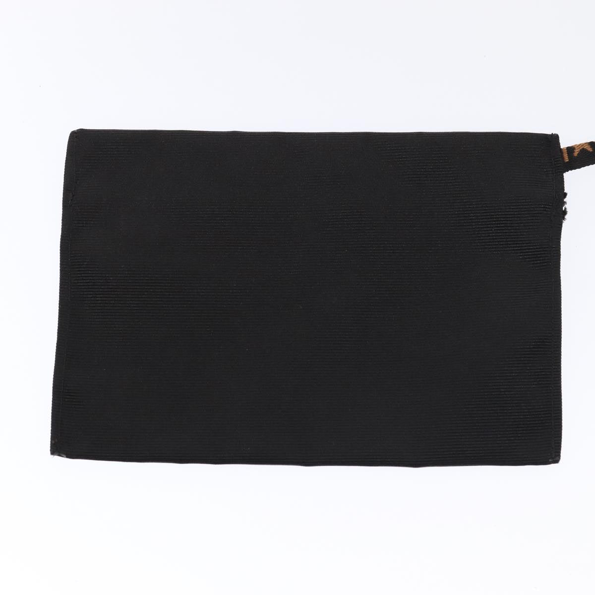 FENDI Hand Bag Canvas 2way Black Brownbs16831