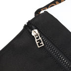 FENDI Hand Bag Canvas 2way Black Brownbs16831