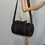 FENDI Hand Bag Canvas 2way Black Brownbs16831