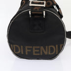 FENDI Hand Bag Canvas 2way Black Brownbs16831