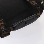 FENDI Hand Bag Canvas 2way Black Brownbs16831