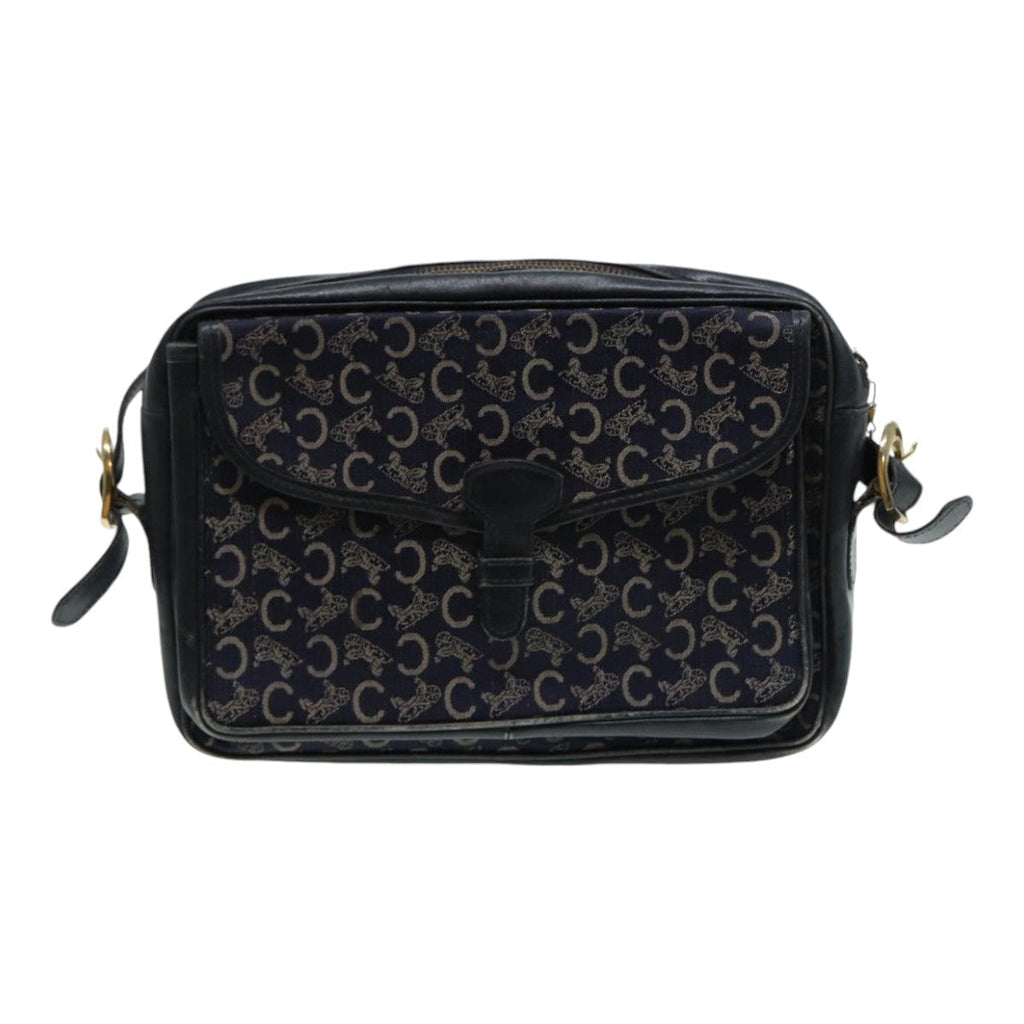 CELINE C saluki Shoulder Bag Navy Auth bs16836