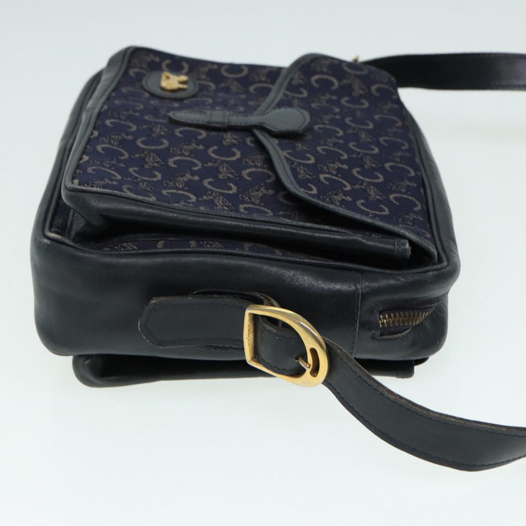 CELINE C saluki Shoulder Bag Navy Auth bs16836