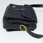 CELINE C saluki Shoulder Bag Navy Auth bs16836