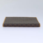 CELINE Macadam Canvas Wallet PVC Leather Brown Auth bs16843