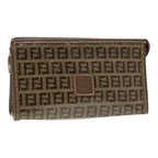 FENDI Zucchino Canvas Pouch Brownbs16934
