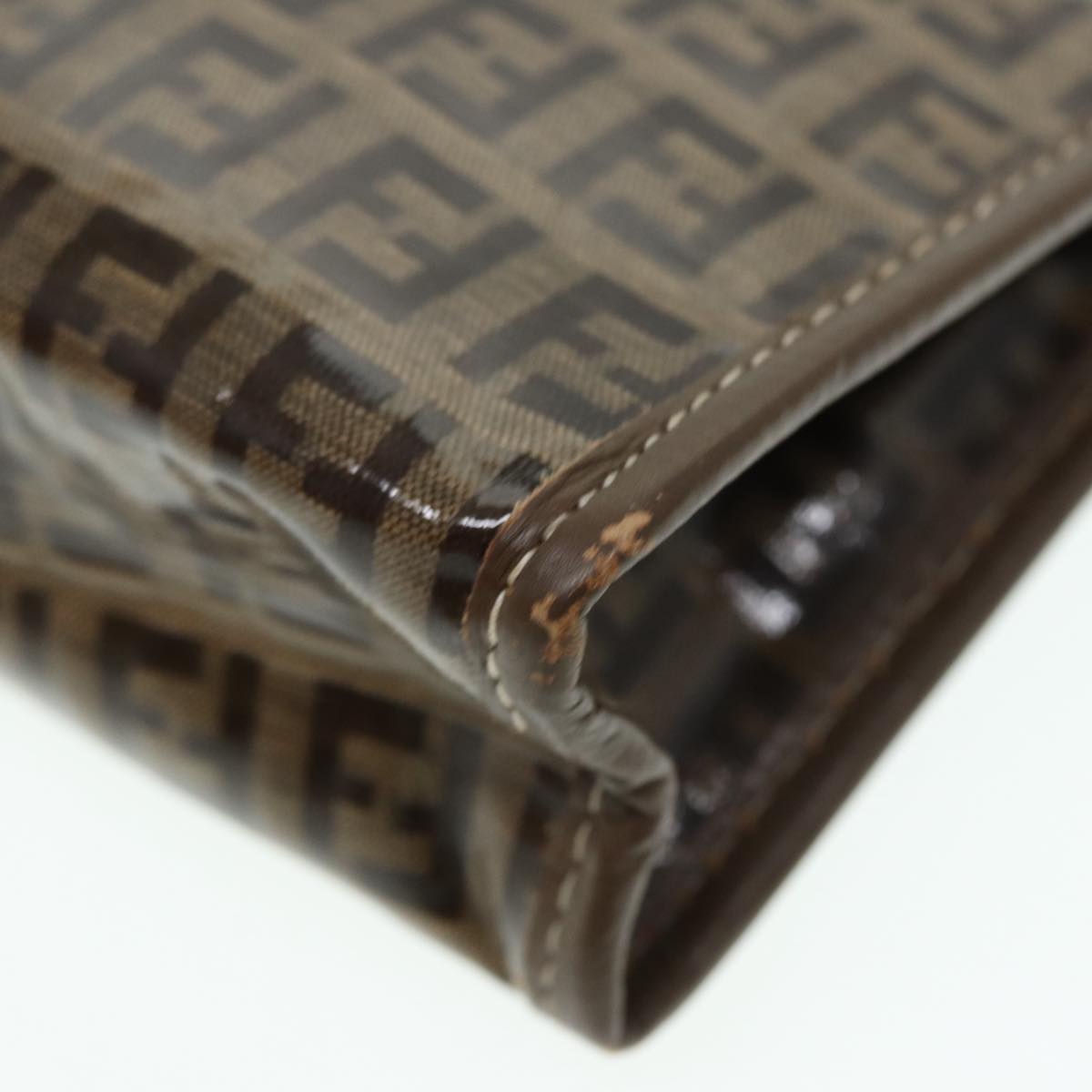 FENDI Zucchino Canvas Pouch Brownbs16934