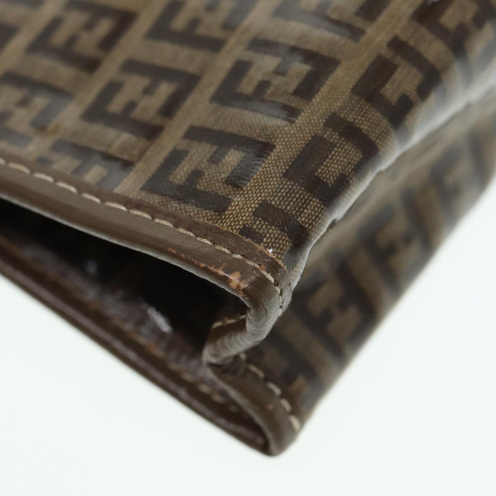 FENDI Zucchino Canvas Pouch Brownbs16934