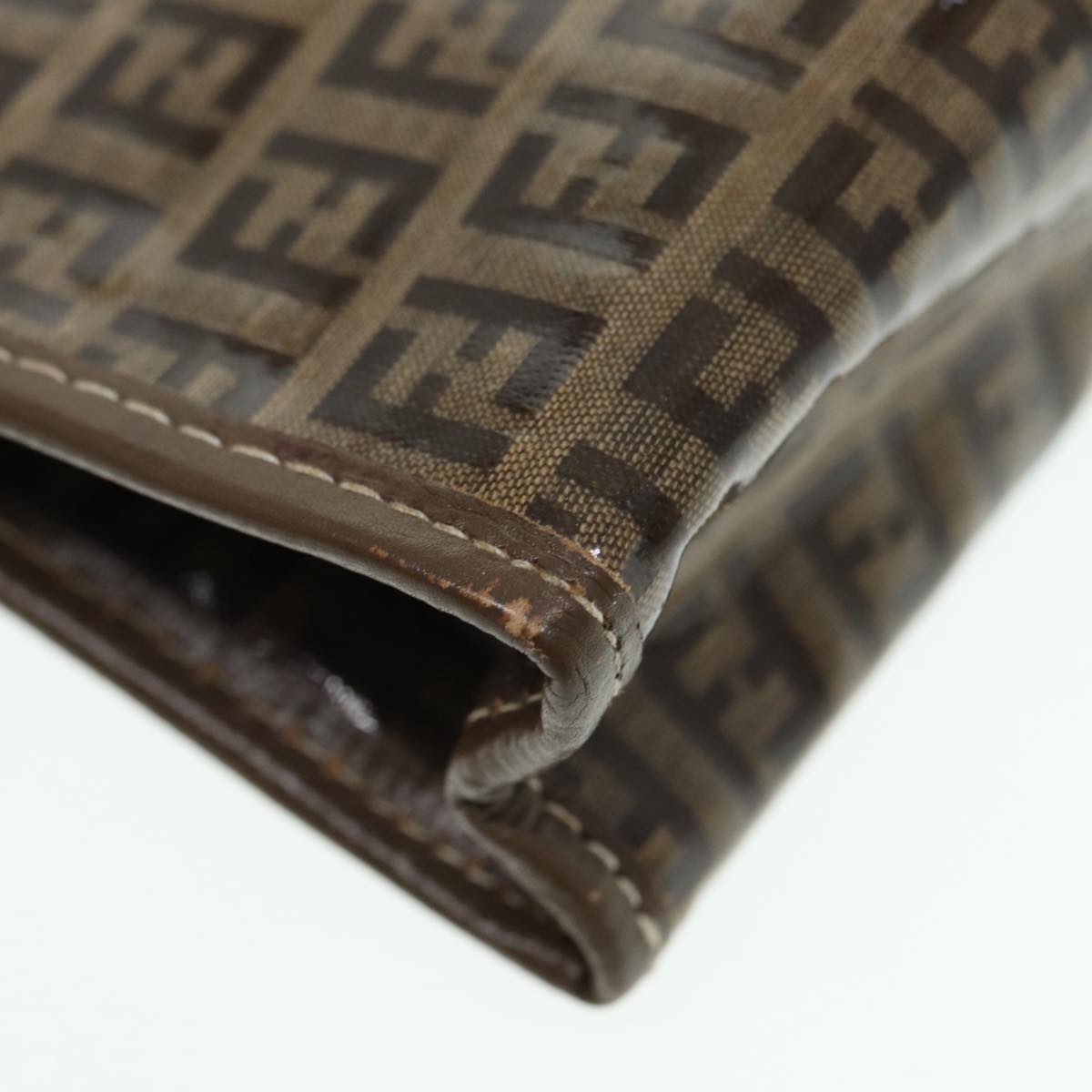 FENDI Zucchino Canvas Pouch Brownbs16934