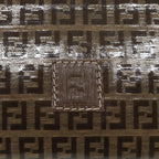 FENDI Zucchino Canvas Pouch Brownbs16934