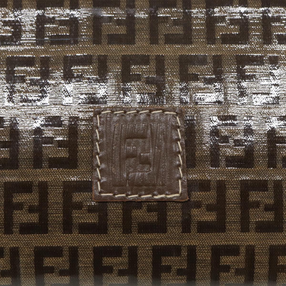FENDI Zucchino Canvas Pouch Brownbs16934