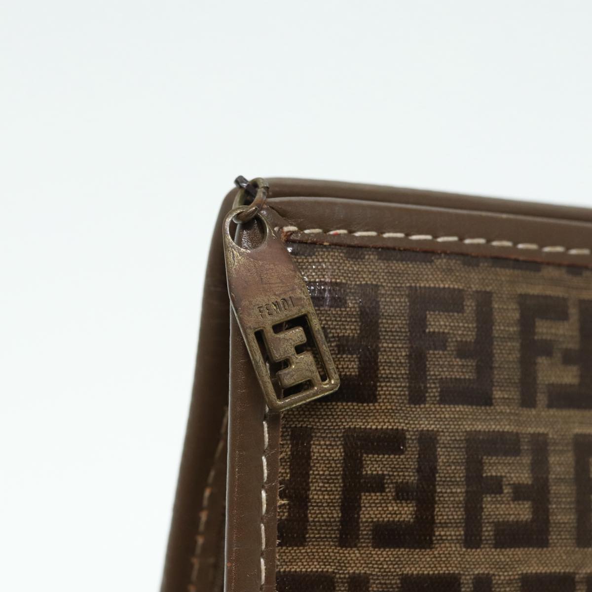 FENDI Zucchino Canvas Pouch Brownbs16934