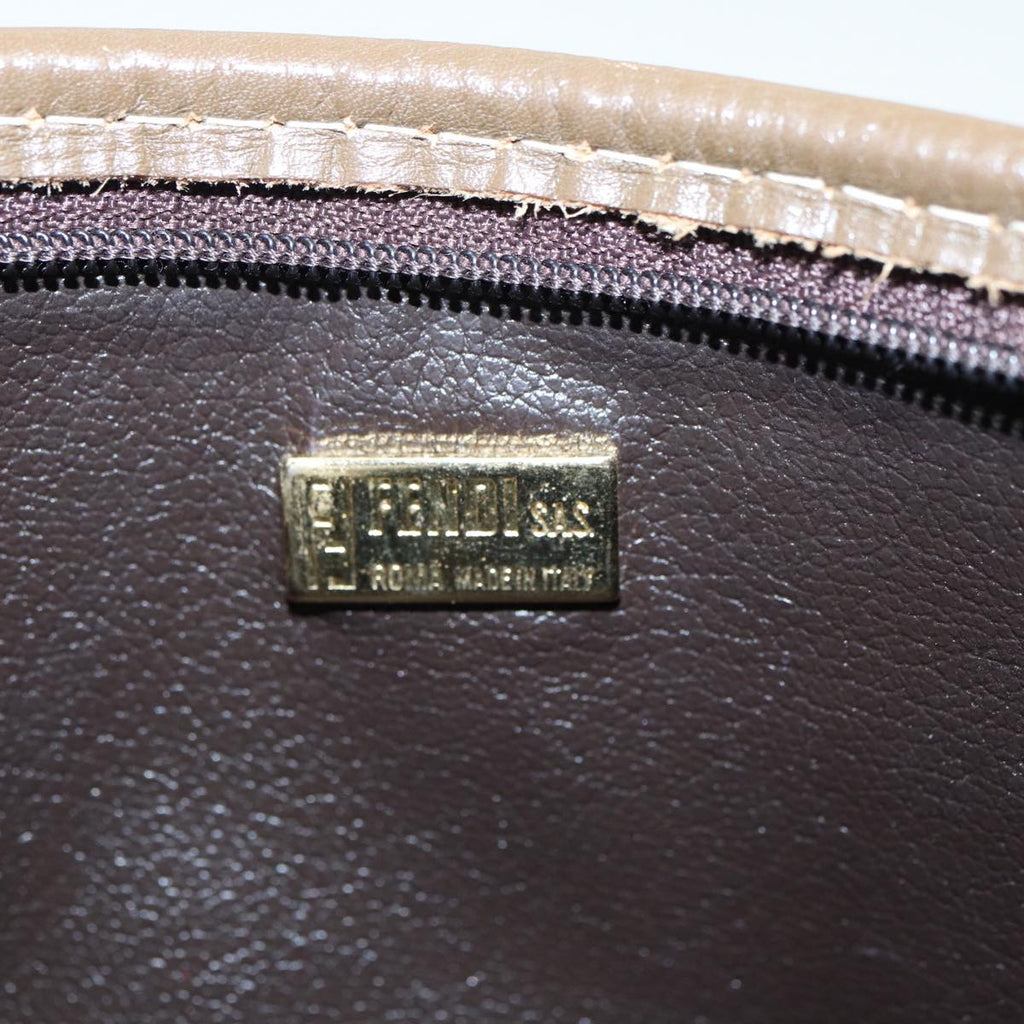FENDI Zucchino Canvas Pouch Brownbs16934