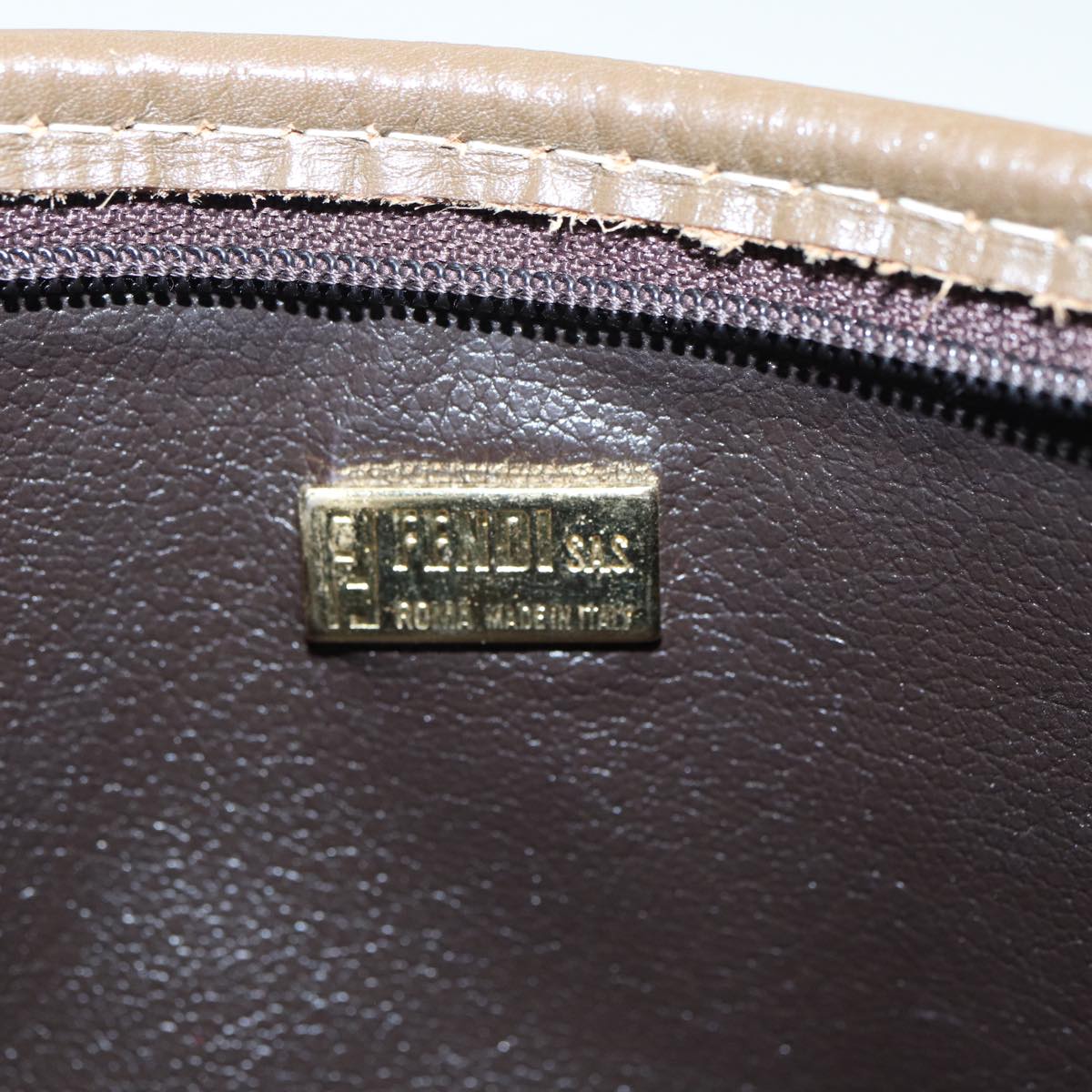 FENDI Zucchino Canvas Pouch Brownbs16934