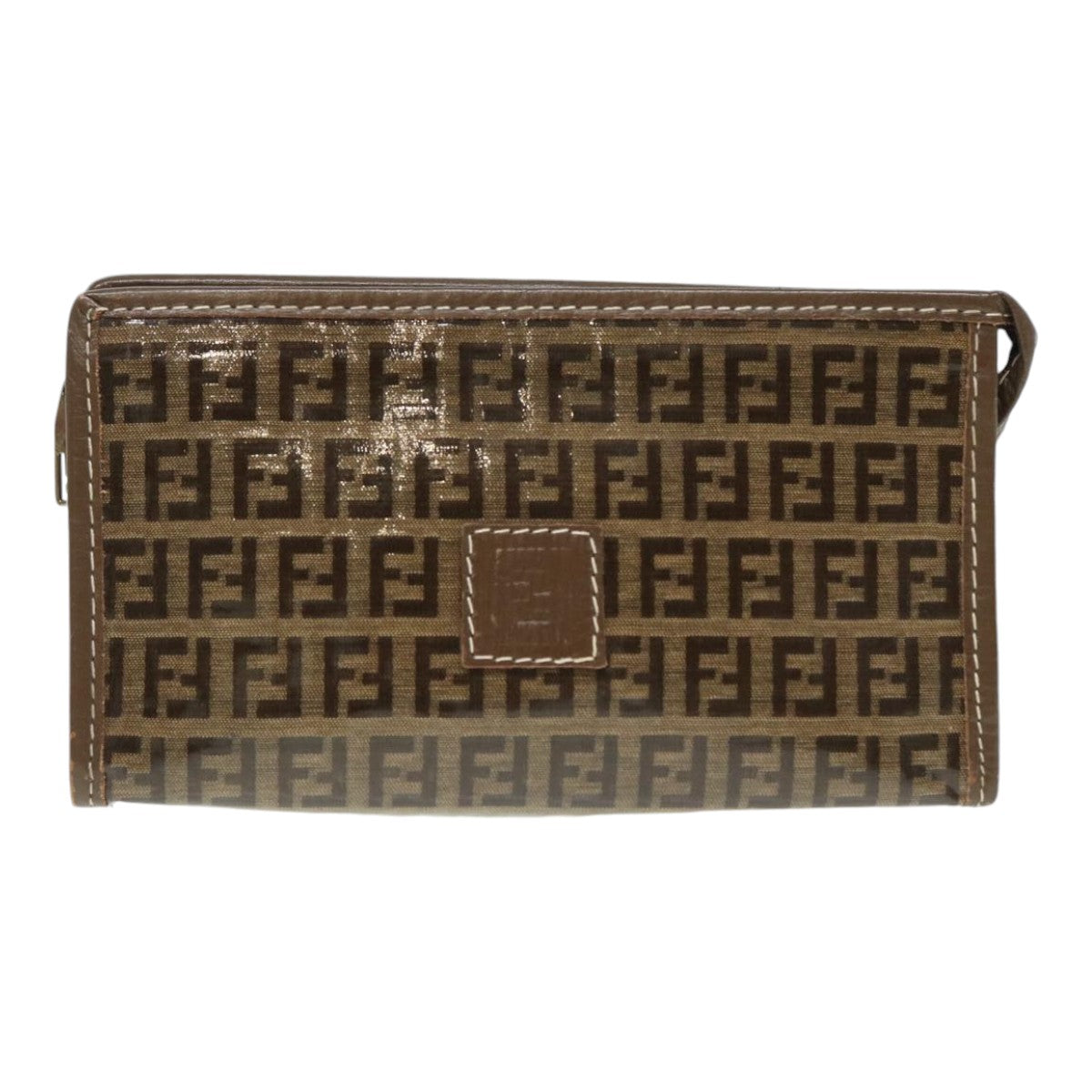 FENDI Zucchino Canvas Pouch Brownbs16934