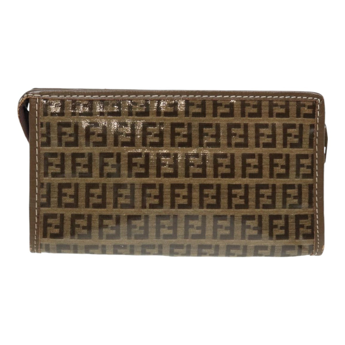 FENDI Zucchino Canvas Pouch Brownbs16934