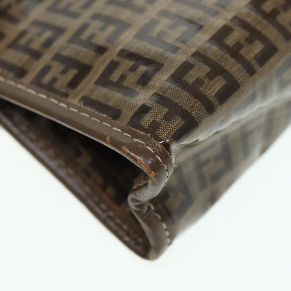 FENDI Zucchino Canvas Pouch Brownbs16934