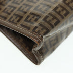 FENDI Zucchino Canvas Pouch Brownbs16934