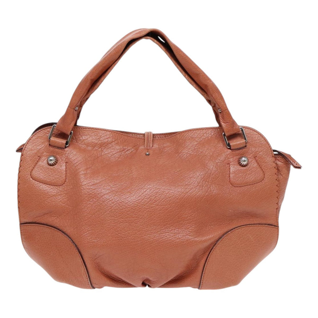 CELINE Tote Bag Leather Pink Silver Auth bs17271