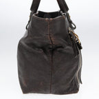Chloe Tote Bag Leather Brown Gold bs17349