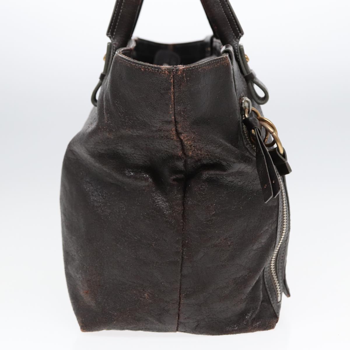 Chloe Tote Bag Leather Brown Gold bs17349