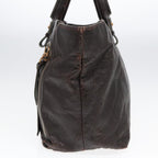 Chloe Tote Bag Leather Brown Gold bs17349