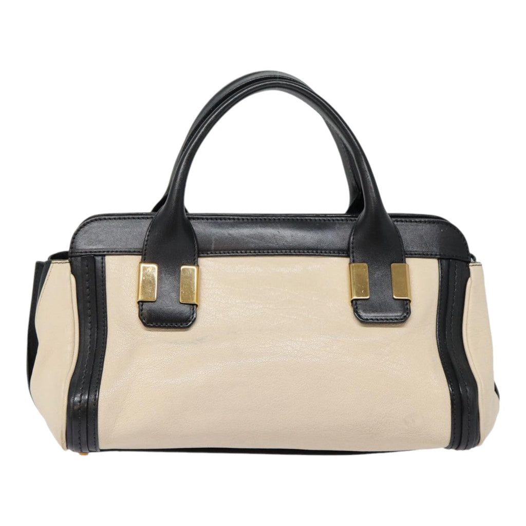 Chloe Alice Hand Bag Leather Vanilla Gold bs17350