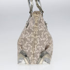 CELINE Hand Bag PVC Leather Gray Silver Auth bs17463