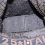 FENDI Zucca Canvas Hand Bag Brown Black Silverbs17723