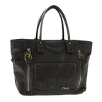 Chloe Eclipse Tote Bag Leather Brown bs17797