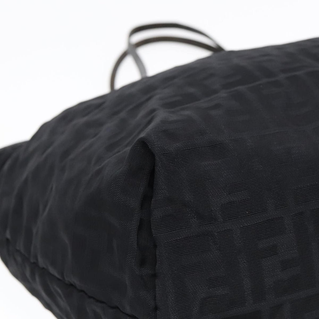 FENDI Zucca Canvas Tote Bag Nylon Blackbs18020